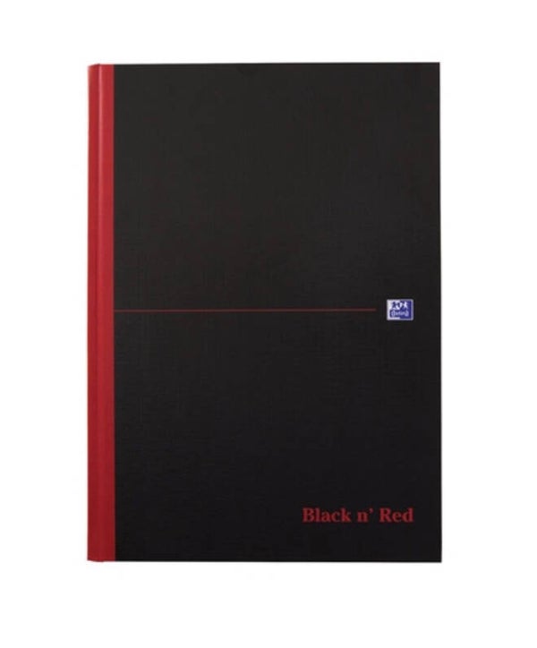 Black n' Red Casebound Ruled Hardback Notebook A4
