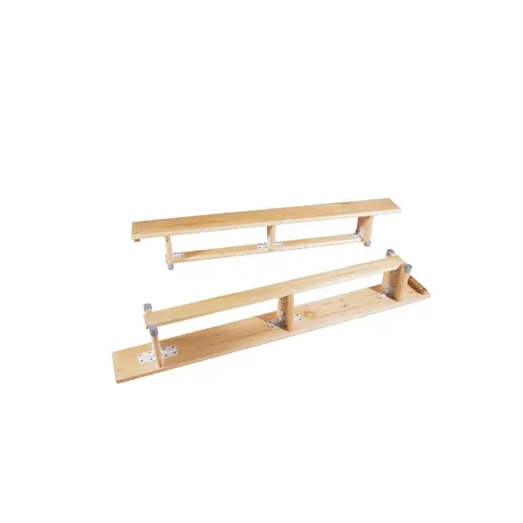 Alpine Gymnastics Bench - Natural Wood - 2m