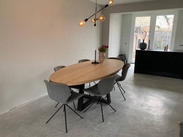 Eiken ovale tafelbladen 4cm