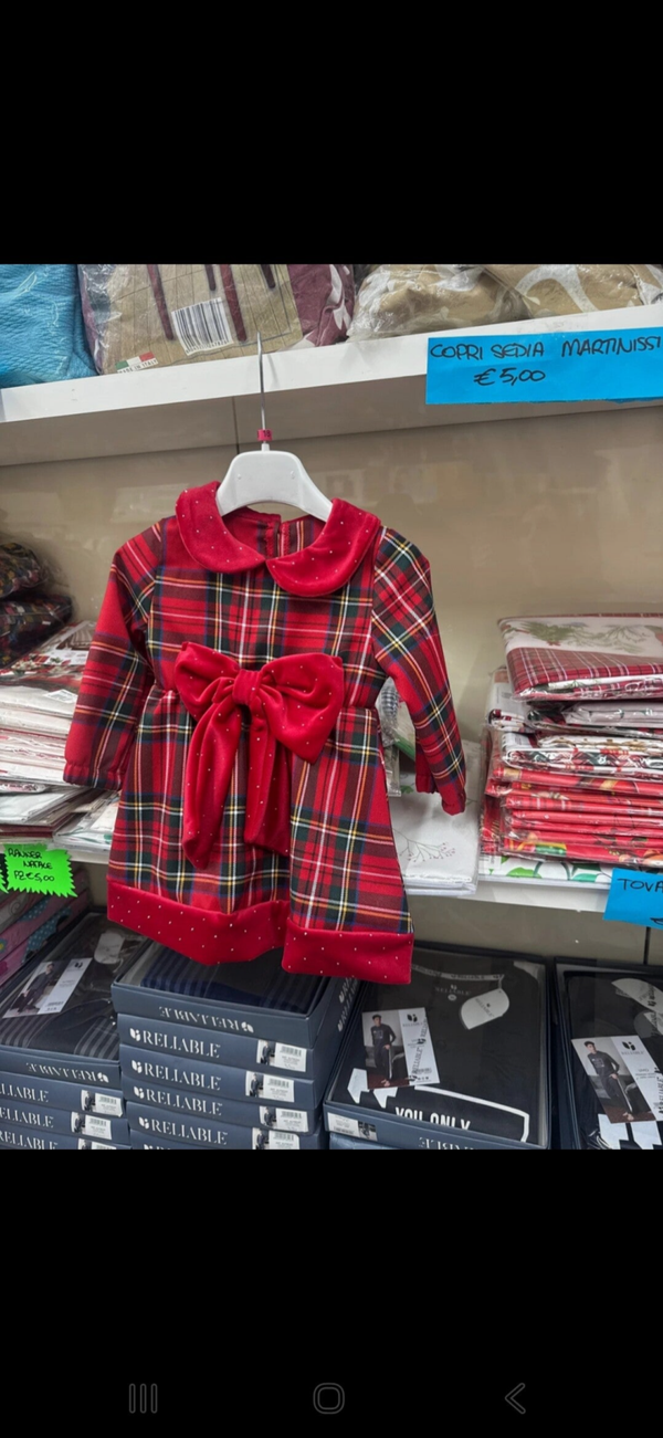 vestito bimba natalizio