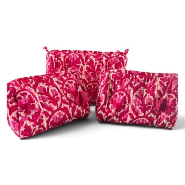 Beauty Pouch Set Bohemian Pink Blossom