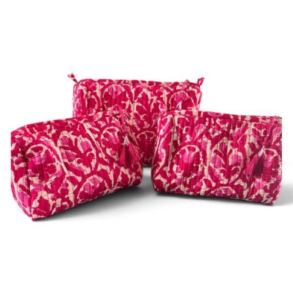 Beauty Pouch Set Bohemian Pink Blossom