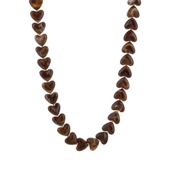Ketting Hartkralen Bruin
