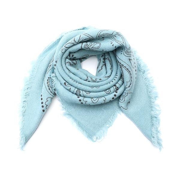 Sjaal met bandana print en steentjes Blauw