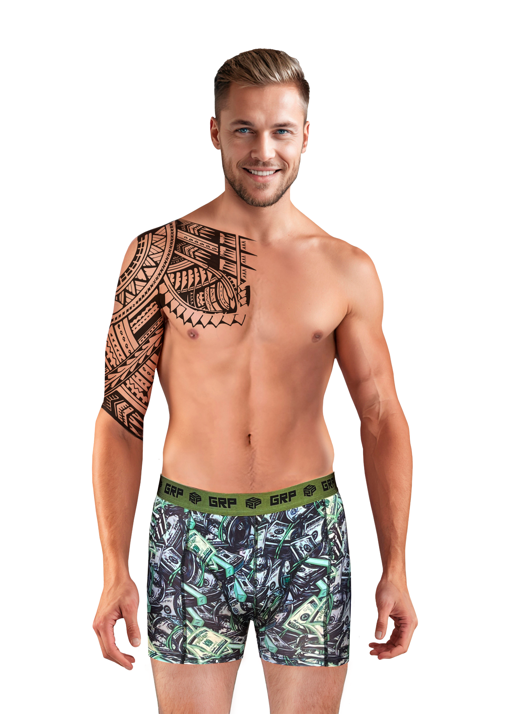 Cash Flow – Heren boxershorts met Digitale Print. Productcode GRP-RET-004