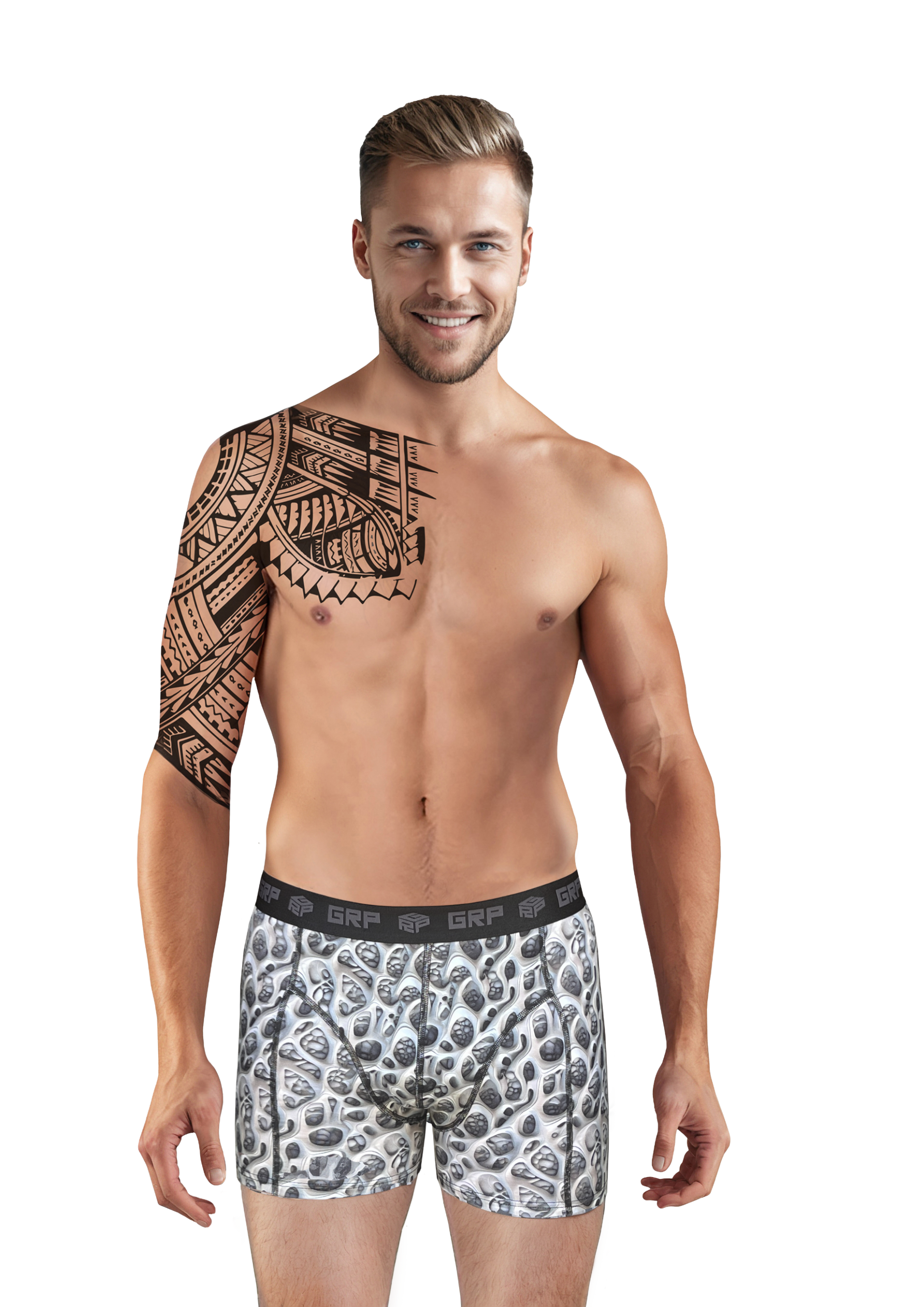 GRP Herenboxershort “5d” – Digitale Print & Comfortband. Productcode GRP-5D-001
