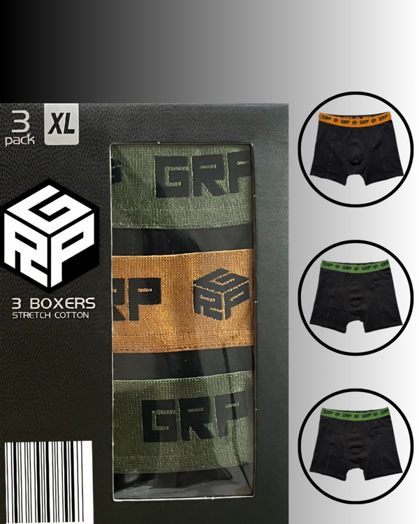 GRP Herenboxershort 1 aankoop -3 modellen  “Meer voor minder” Productcode GRP-BOX-005