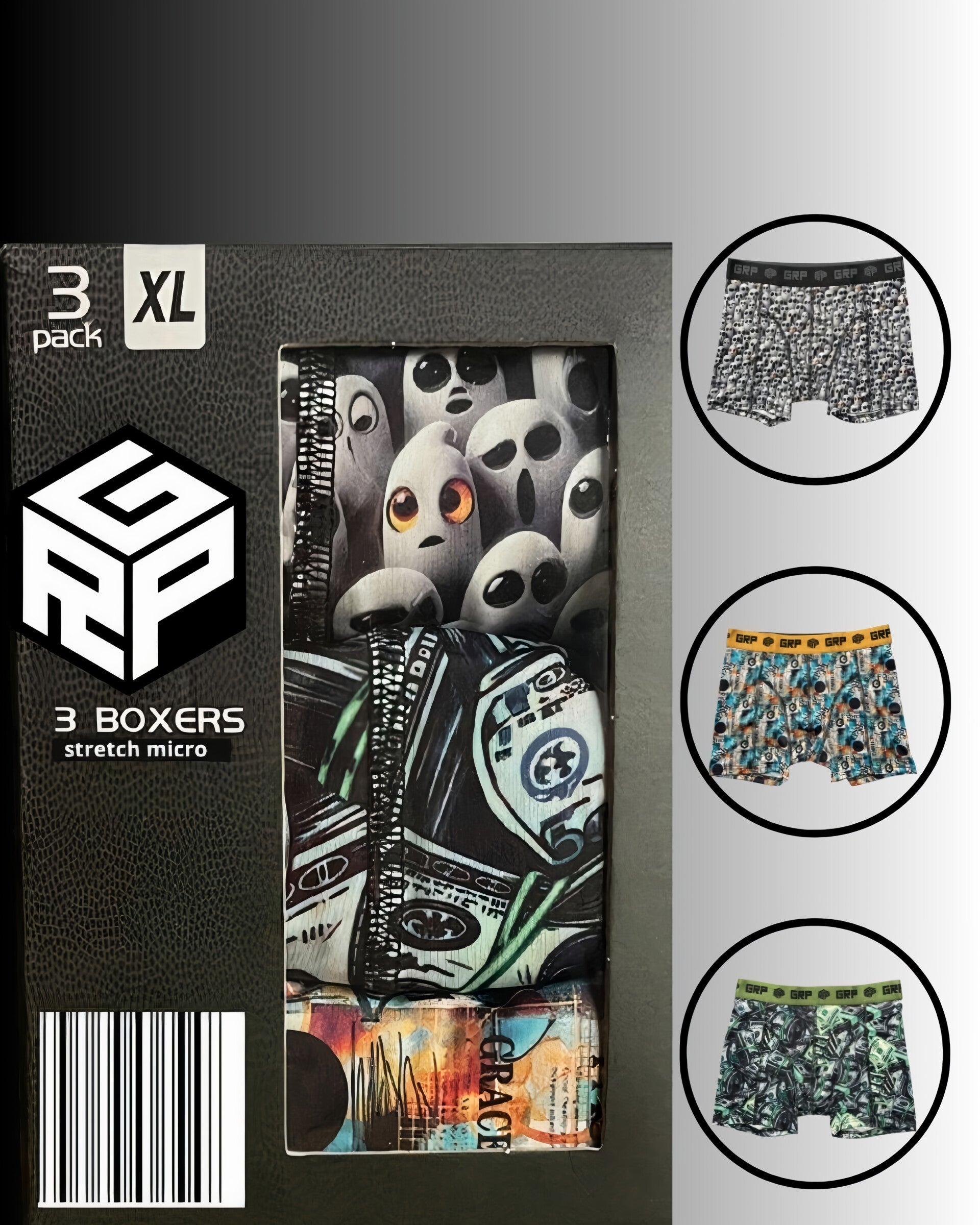 GRP Herenboxershort 1 aankoop -3 modellen! “Meer voor minder” Productcode GRP-BOX-003