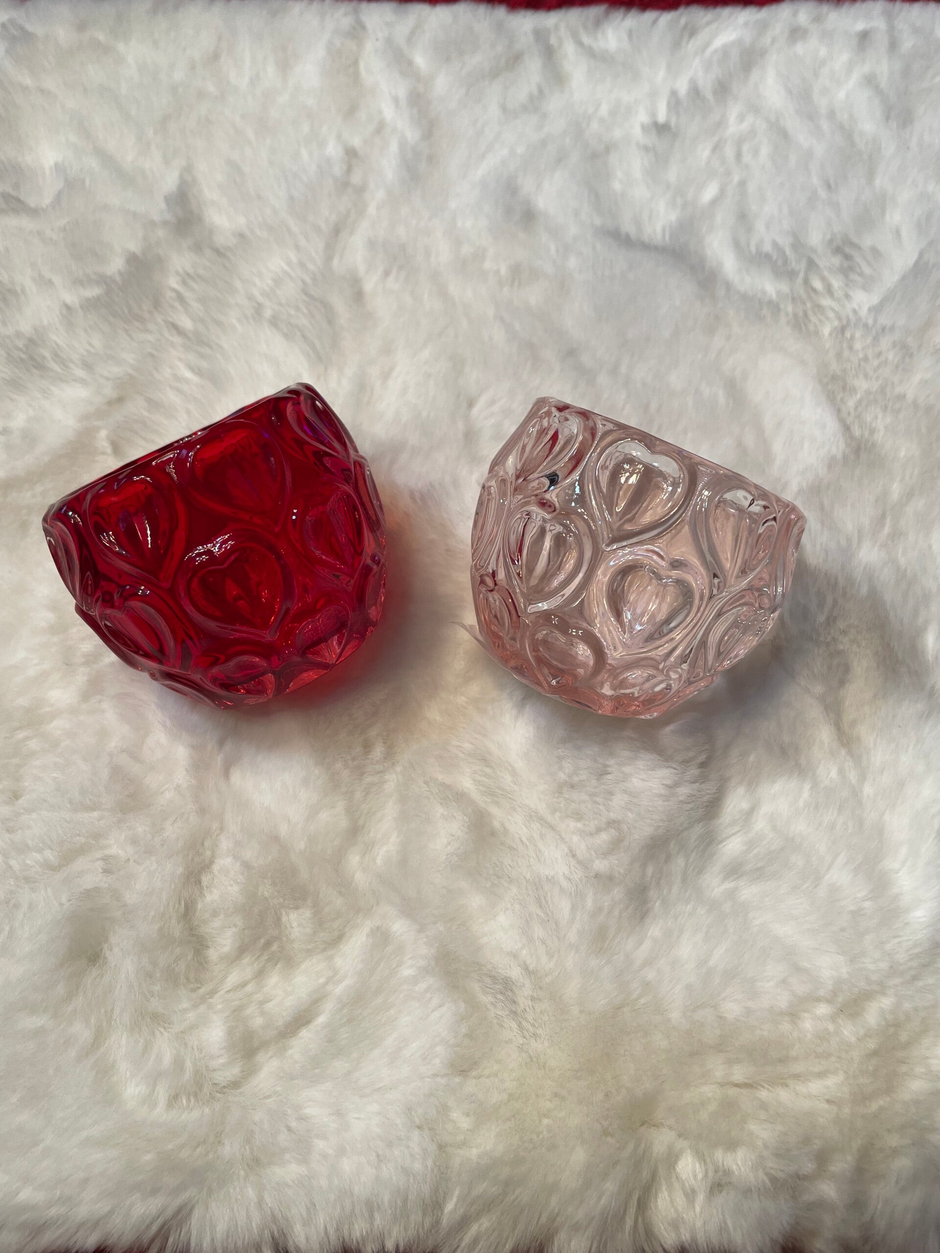 Glass heart mini candle 🌷