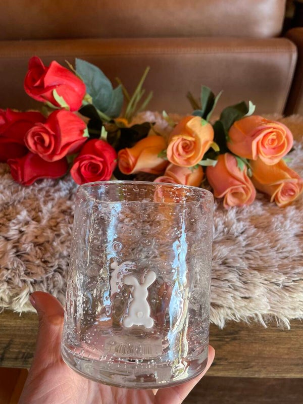 Bubbly glass candle 💜