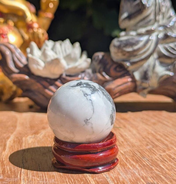 Sphère Howlite blanche A - 30mm