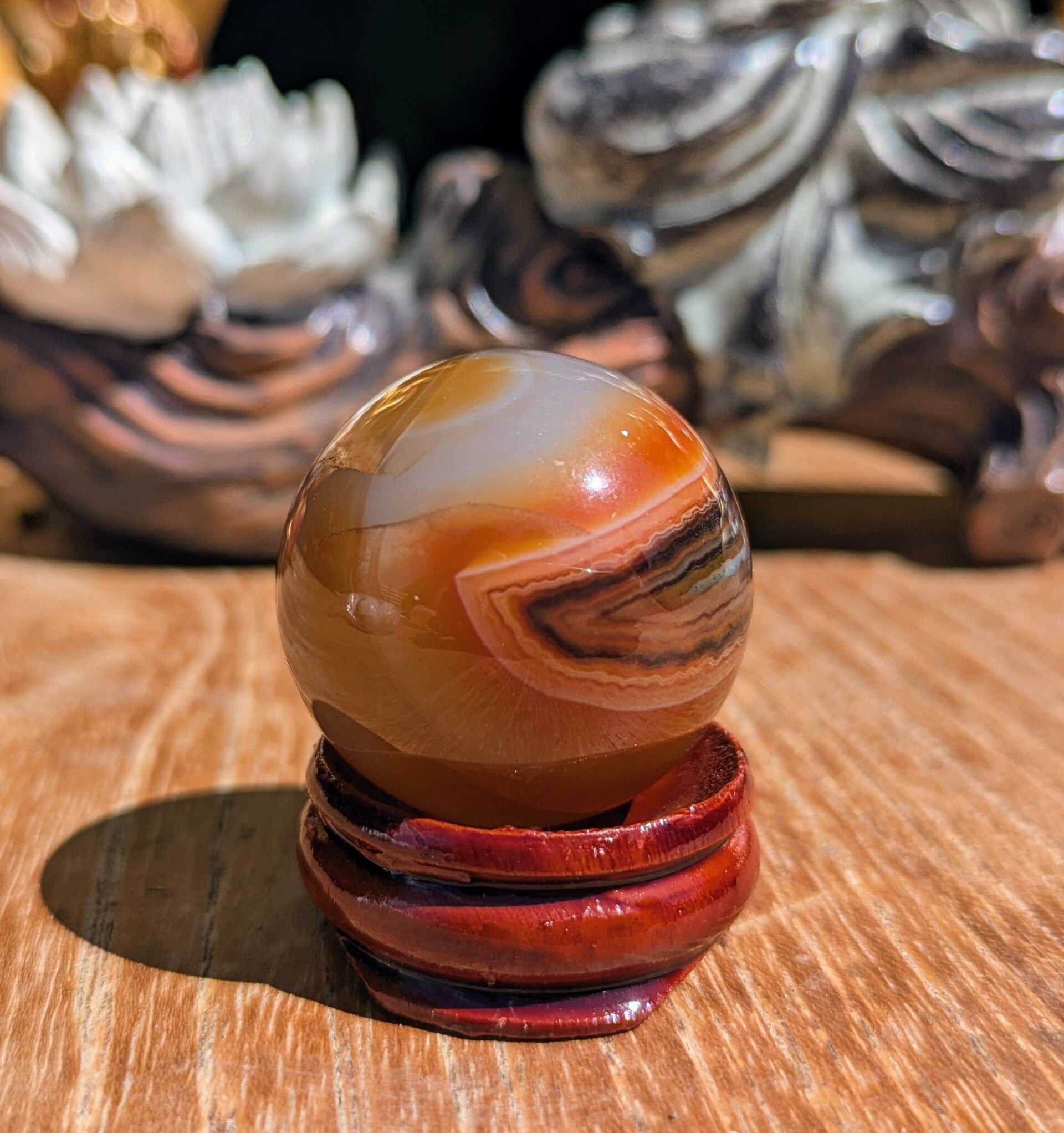 Sphère Cornaline du Brésil A - 30mm