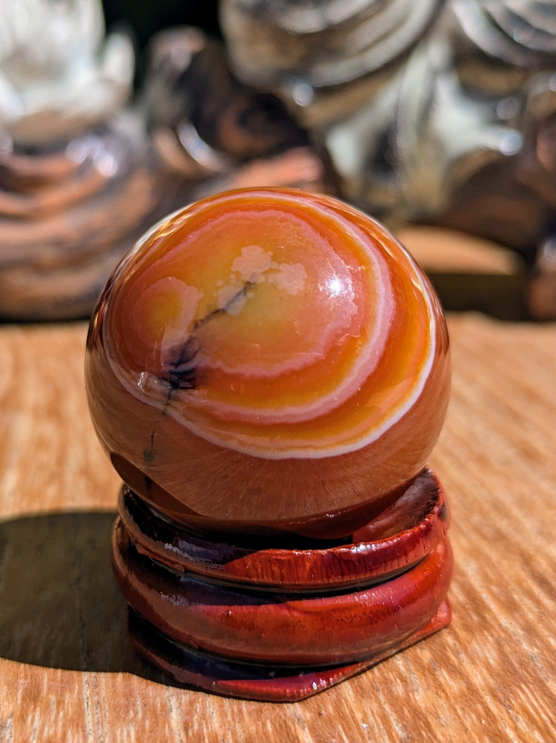 Sphère Cornaline du Brésil A - 30mm