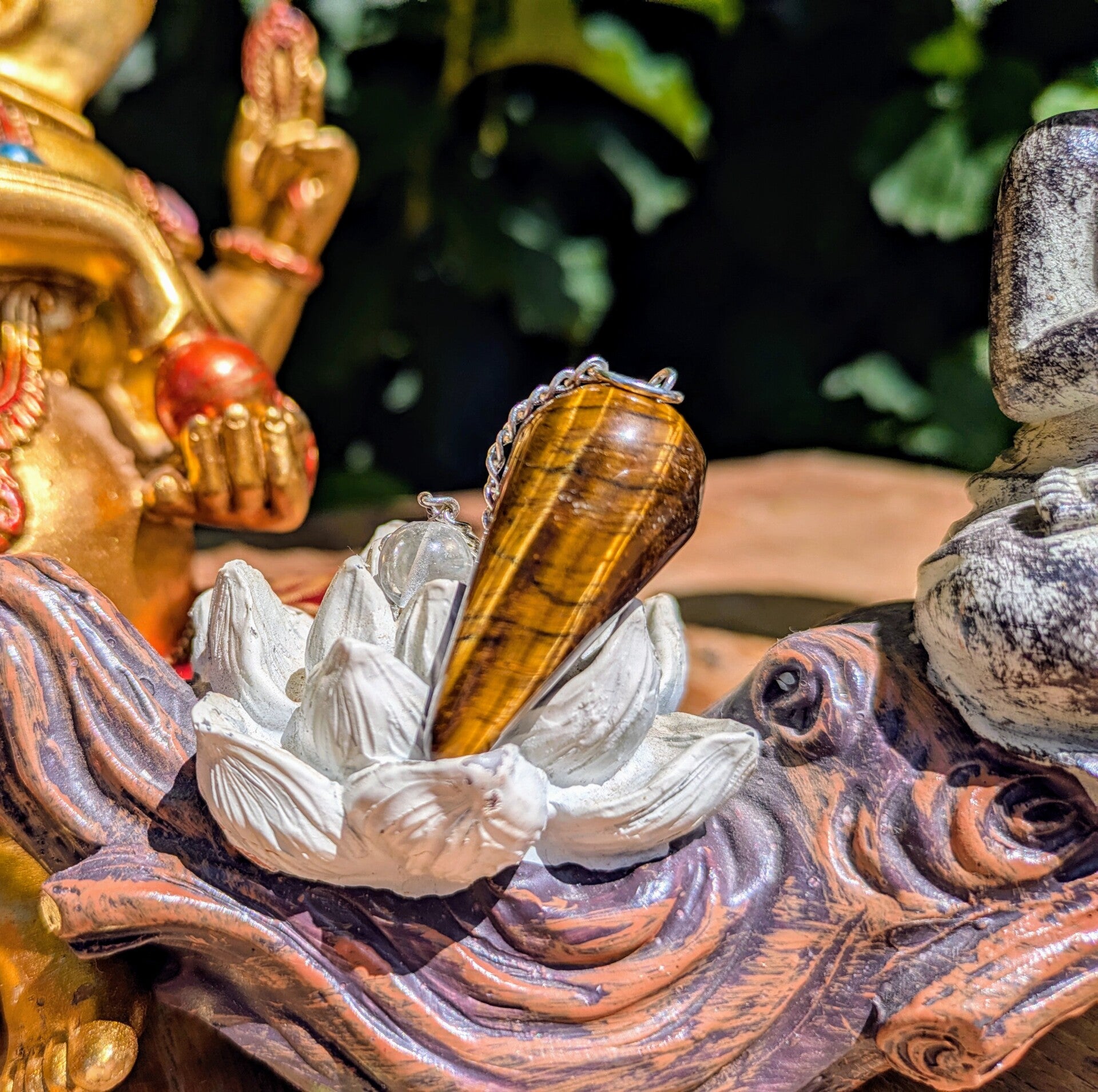 Pendule Conique - Oeil de tigre d'Afrique du Sud