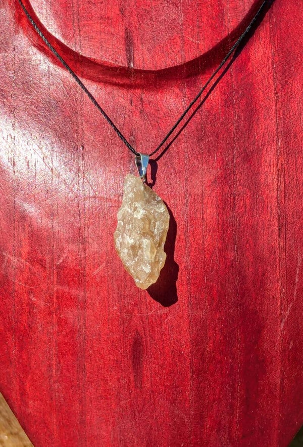 Pendentif en Citrine Brute Naturelle – Qualité A+