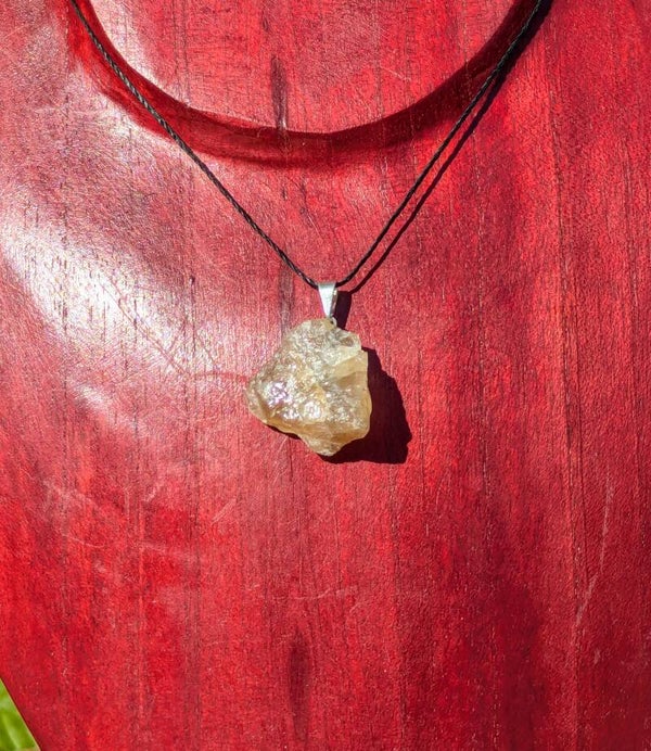 Pendentif en Citrine Brute Naturelle – Qualité A+