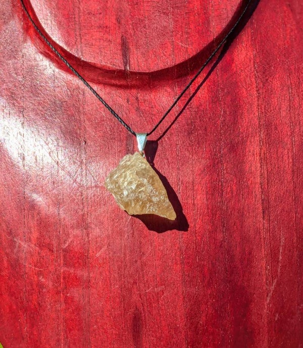 Pendentif en Citrine Brute Naturelle – Qualité A+