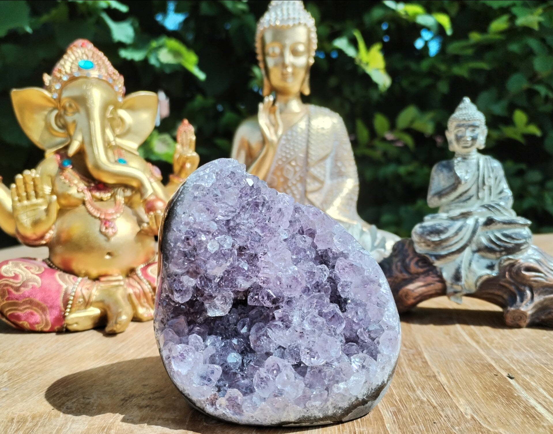 Géode Améthyste AA - bords polis - 644g