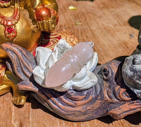 Pendule Égyptien en Quartz Rose – Origine Brésil – Qualité A