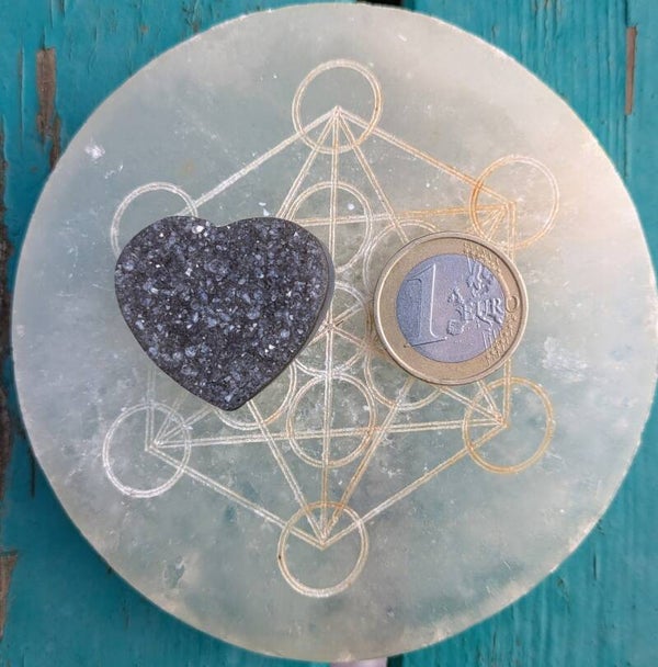 Galet Cœur en Améthyste Rainbow – Origine Uruguay – Qualité AA+