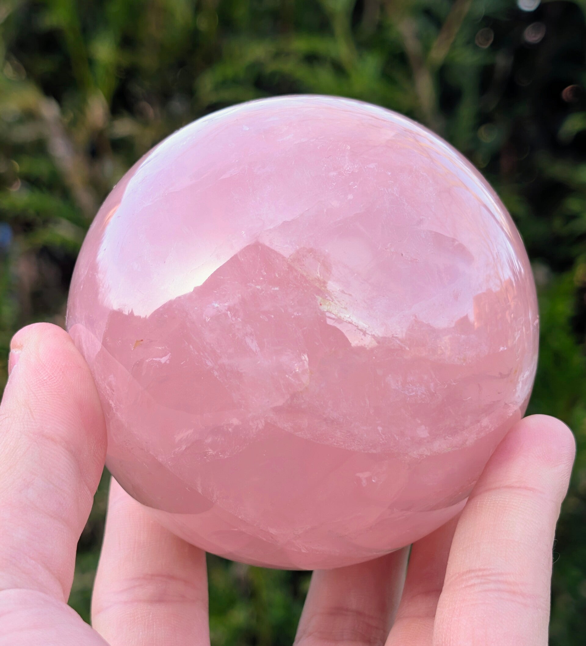 Sphère en Quartz Rose Naturel - Qualité Extra (832 g)