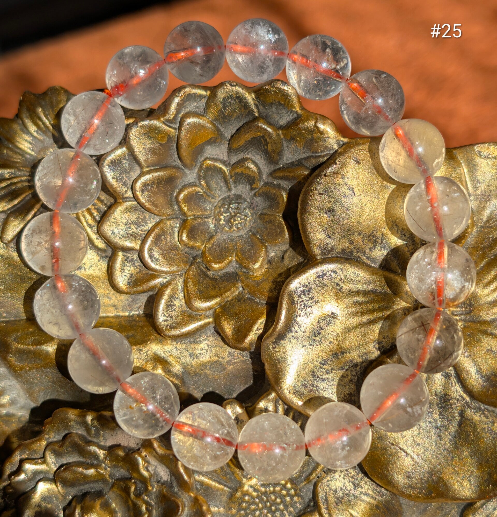 Bracelet en Quartz Rutile de 8mm
