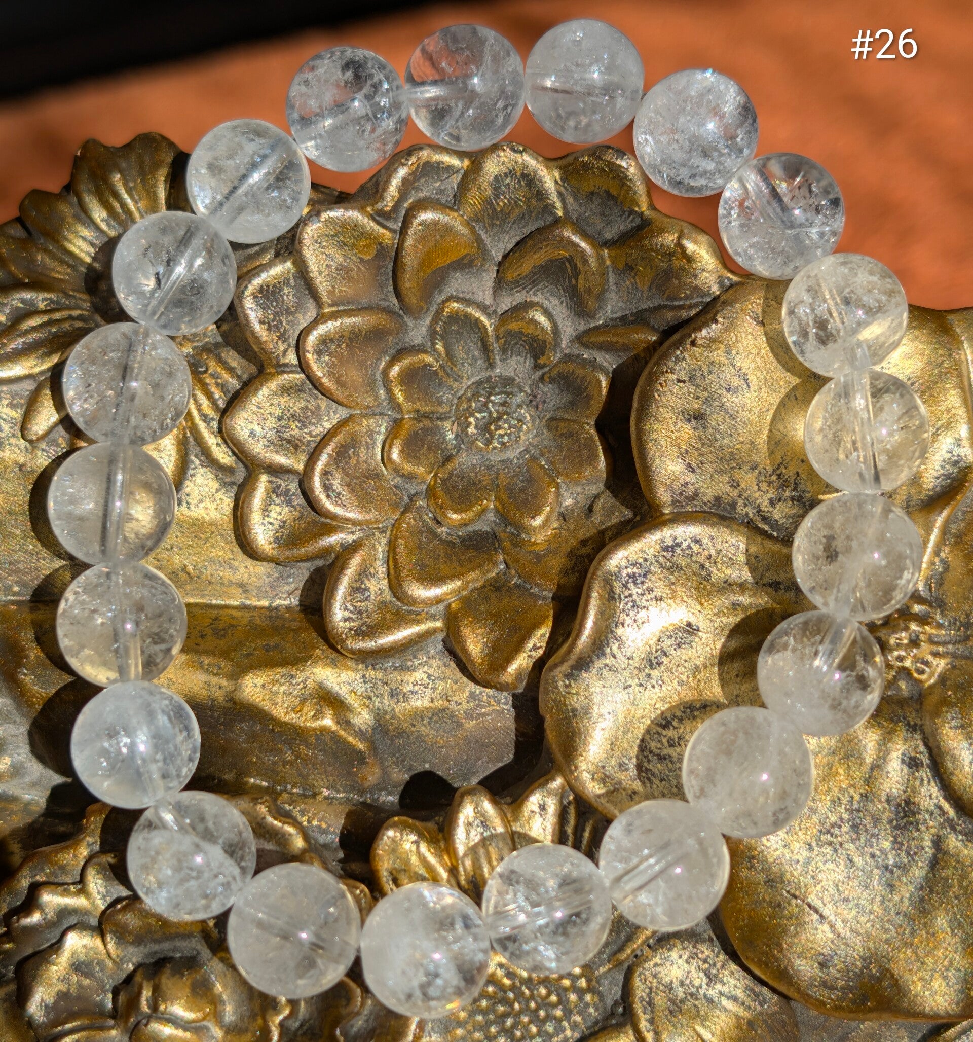 Bracelet Cristal de Roche Craquelé 8mm