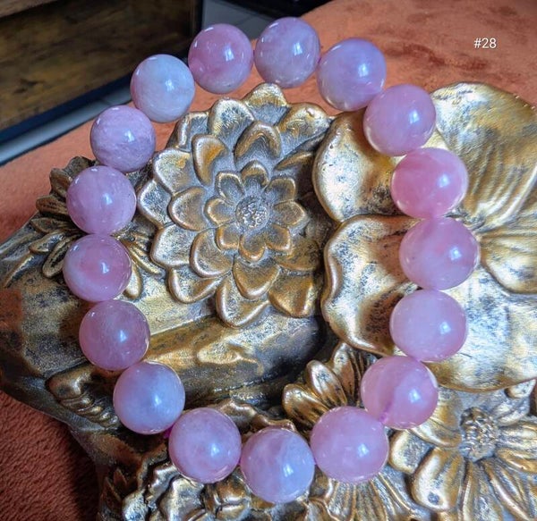 Bracelet Lépidolite Naturelle - Perles 14mm