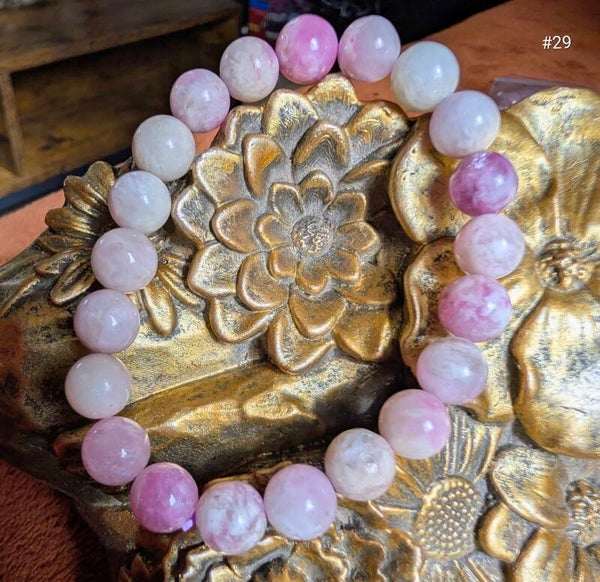 Bracelet Lépidolite Naturelle - Perles 10mm