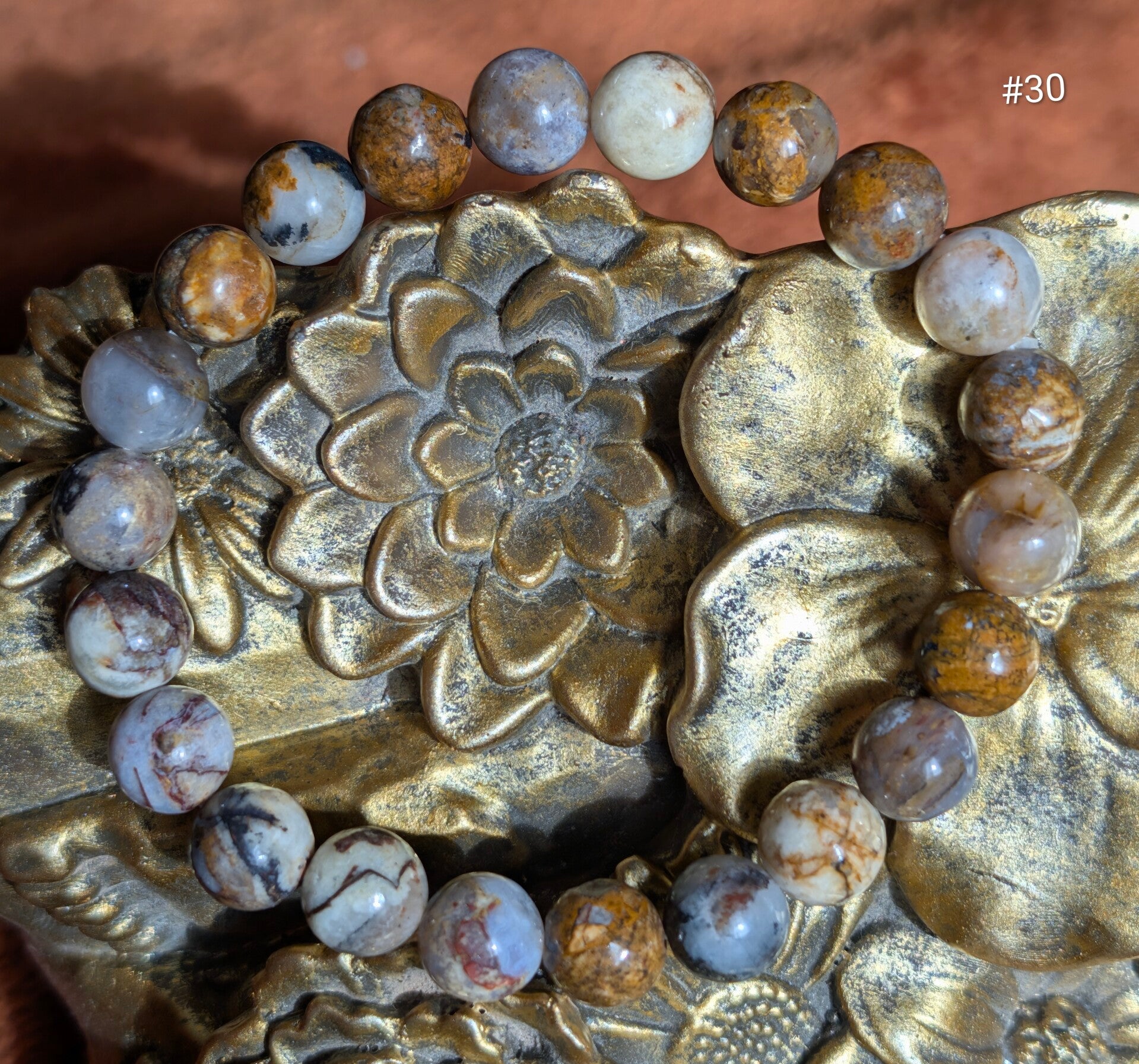 Bracelet Jaspe Océan Naturel - Perles 8mm