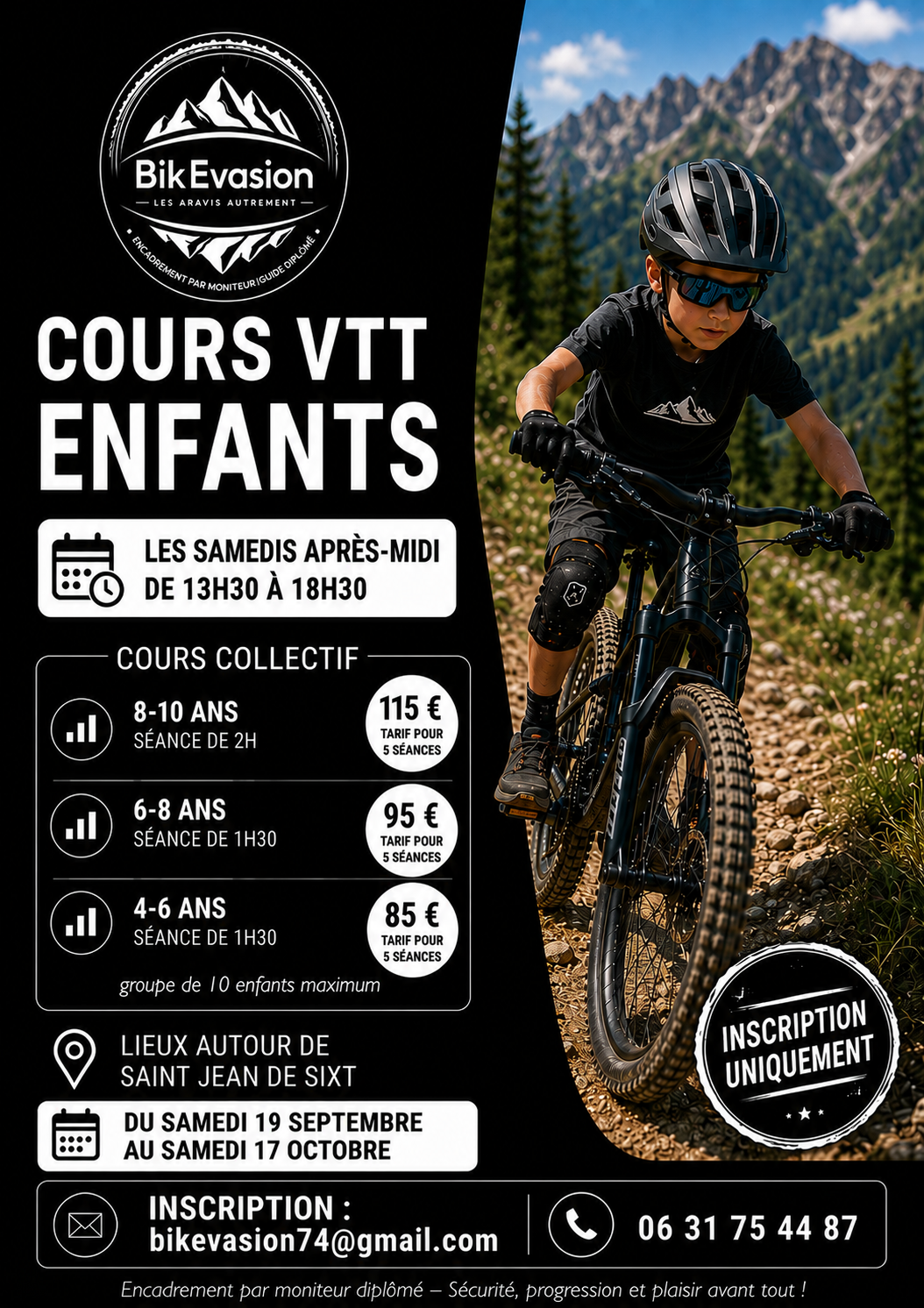 Cours enfant 6-8 ans 15h30-17h00