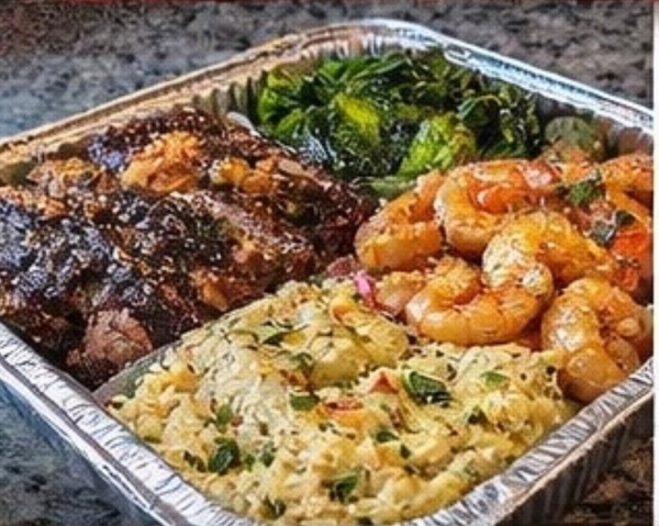 RIB TIPS & SHRIMP TRAY
