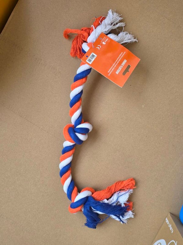 Oranje flosstouw oranje & wit & blauw  30/45 cm