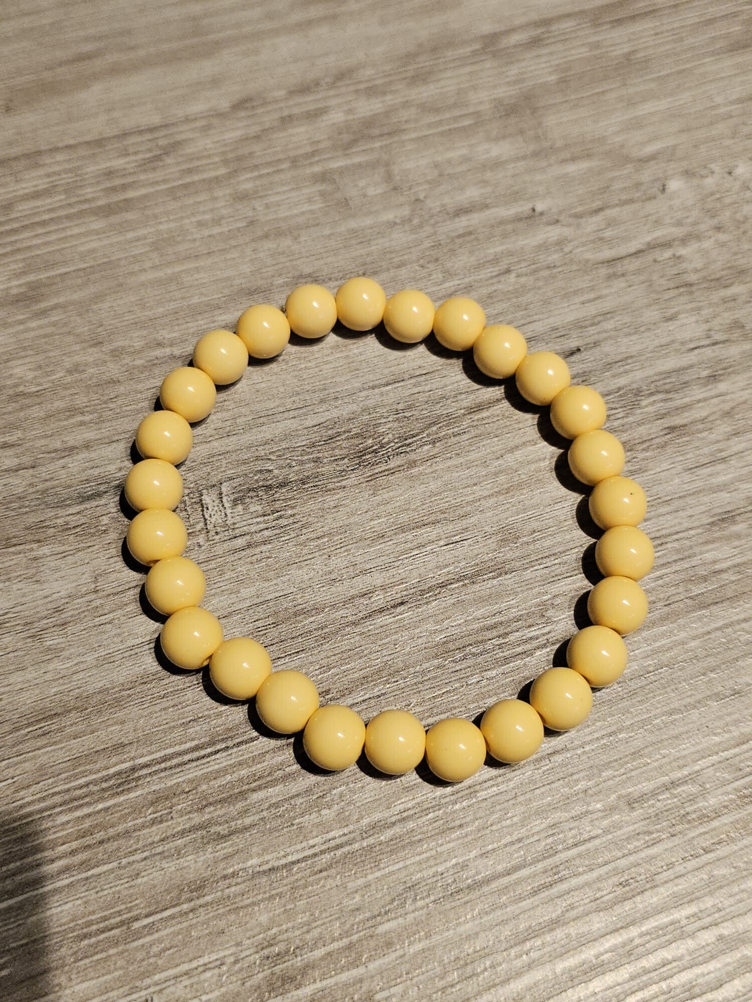 🍋 Lemon Bliss Armband – Gele kralen
