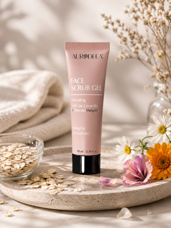 Aurodhea Face Scrub Gel – Gezichtsscrub met Haver & Kamille – 10 ml