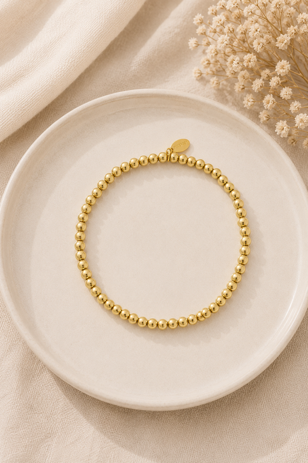 Gouden kralenarmband – Tijdloze elegantie in een minimalistisch design