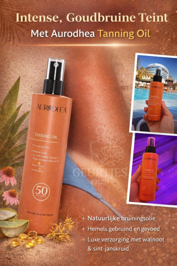 ✨ Aurodhea Bruiningsolie – Voor een diepe, goudbruine teint