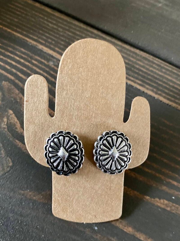 Concho Western Stud Earrings