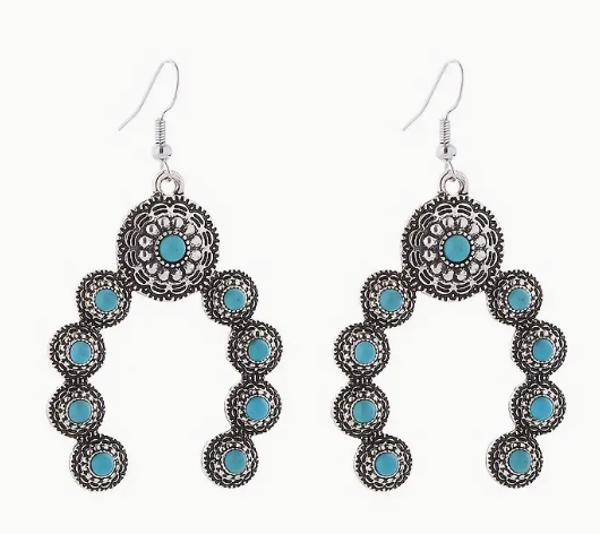 Turquoise Western Dangle Earrings