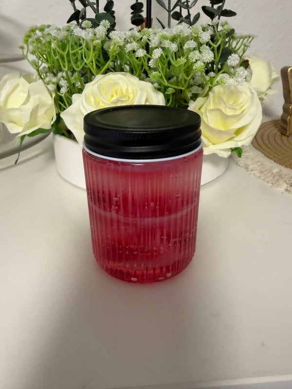 Marmelade Erdbeer Kerze