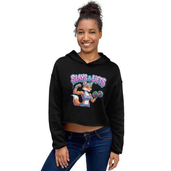 Women's Slays and lift Bella+Canvas fleece crop hoodie