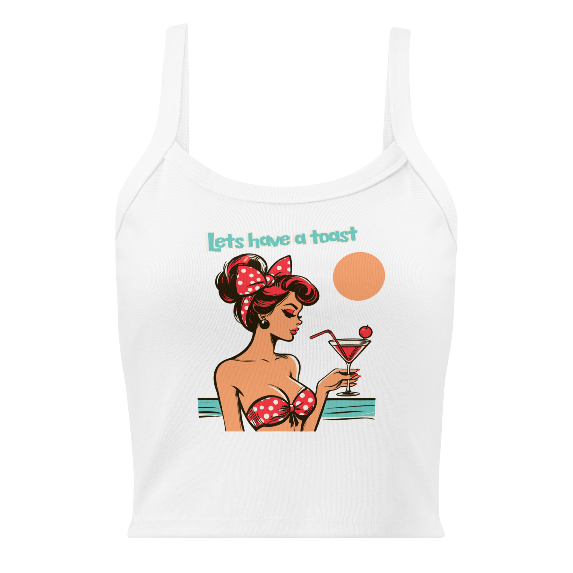 Women's Lets have a toast micro rib tank top