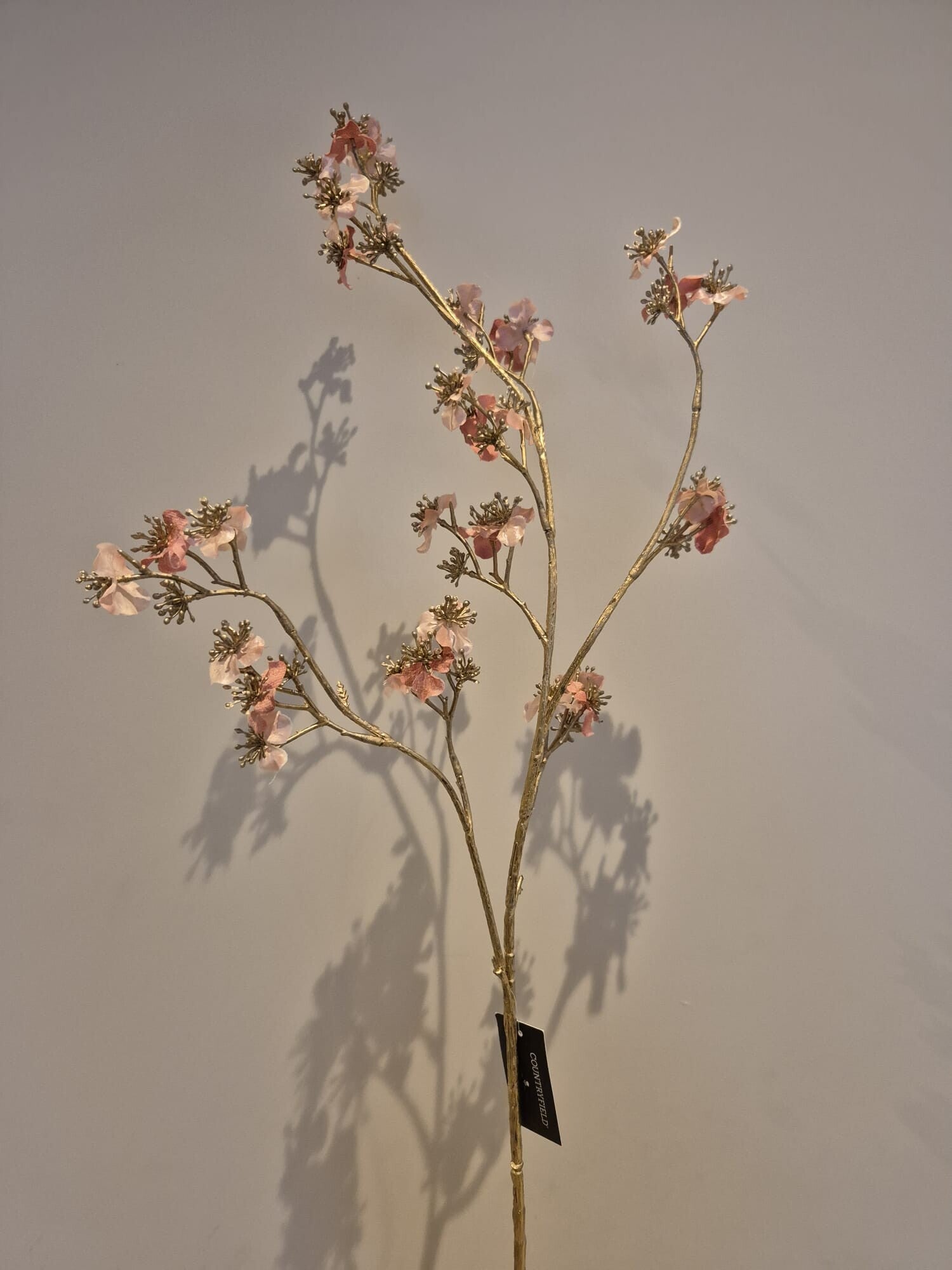 Zijde Bloem Bloesemtak Roze Goud 83cm