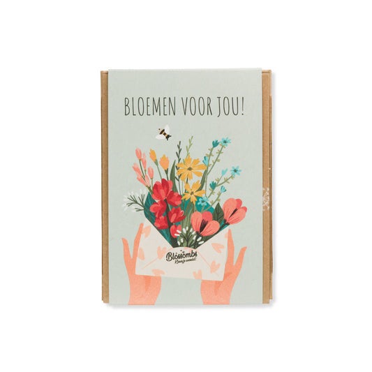 Gift box Mini - 4 Bloembommetjes - Bloemen voor jouw