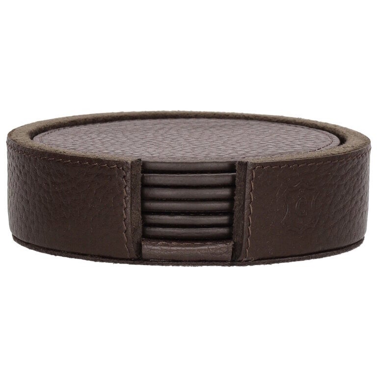 Chamada Onderzetter Lauren-XS Rond Bruin Effen