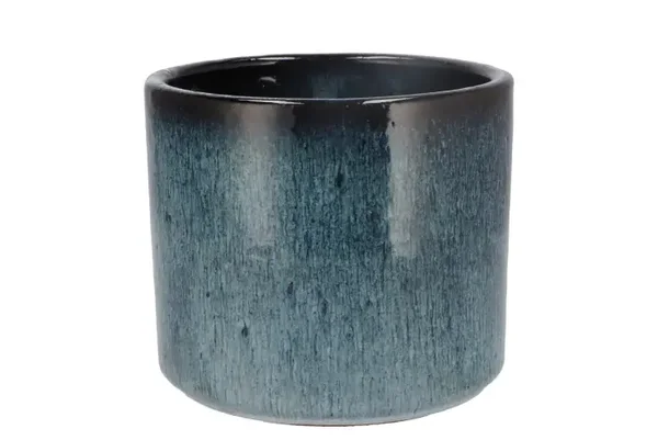 Pot Javea Cilinder Glazed Blauw 17x15