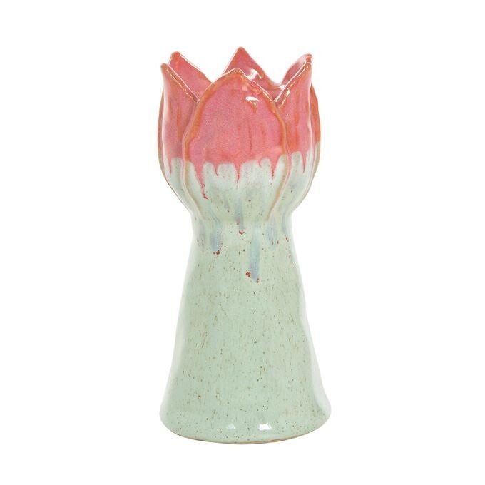 Vaas Tulp Groen Roze