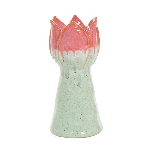 Vaas Tulp Groen Roze