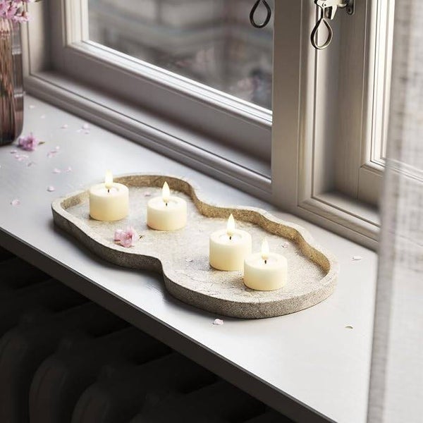 LED Waxinelichtjes 2 stuks Crème Hoog