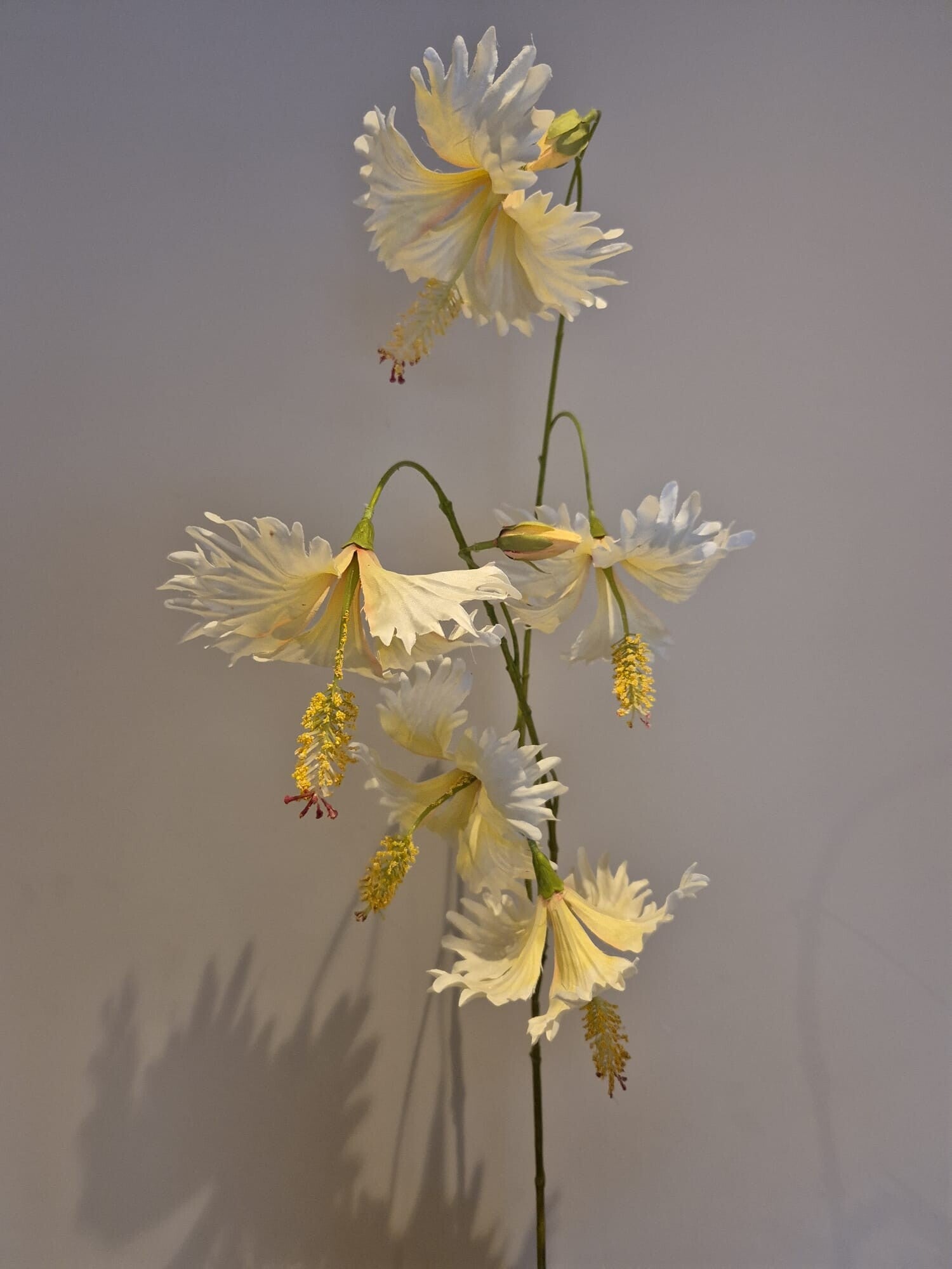 Zijde Bloem Hibiscus Wit 96cm